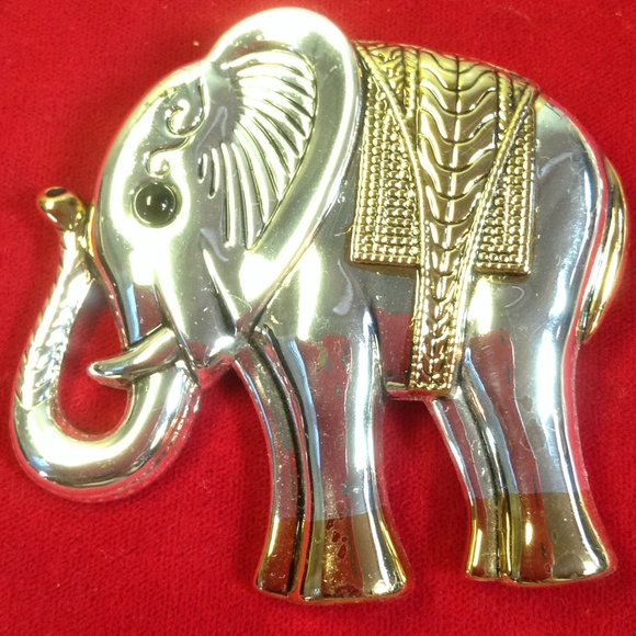 ALABAMA FANS Elephant Pin/Pendant   Silver/Gold tN - Picture 4 of 8